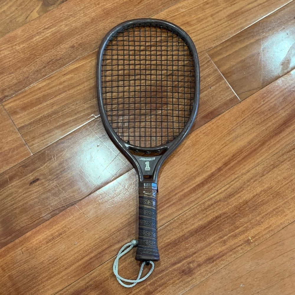 Vintage Brown Racquetball Racket